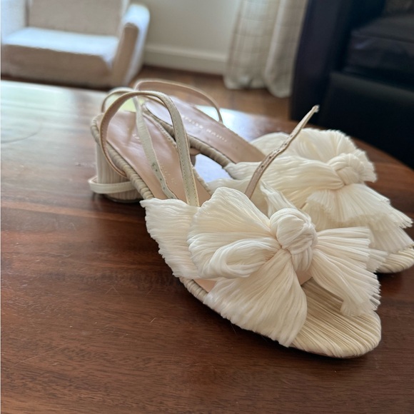 Loeffler Randall Dahlia Pearl Pleated Bow Heels- Size 8.5 - Picture 6 of 7